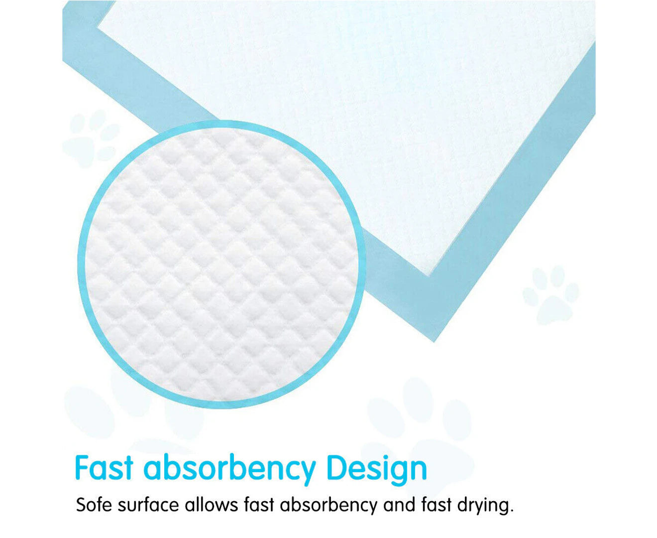 Blue 50Pcs Pet Training Pads 400/200 Puppy Dog Toilet Pee Indoor Super Absorbent 60X60Cm