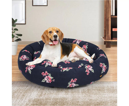 Dog Calming Bed Pet Cat Washable Portable round Kennel Summer Outdoor L