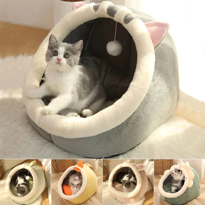 "Cozy Cat Bed & Lounger - Warm, Soft, Washable Basket for Cats and Small Dogs"