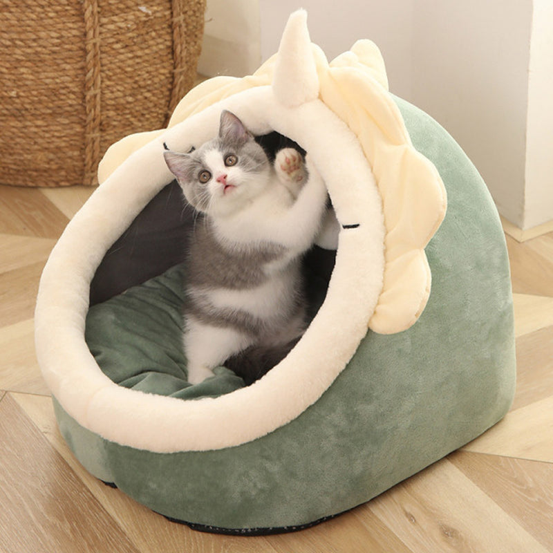 "Cozy Cat Bed & Lounger - Warm, Soft, Washable Basket for Cats and Small Dogs"