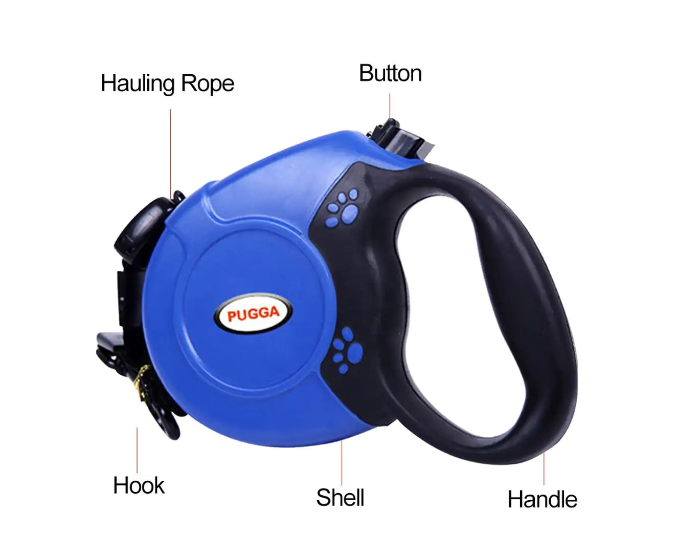 High Quality Extendable Retractable 8M Pet Dog Training Lead Leash Hold Max 50KG Blue