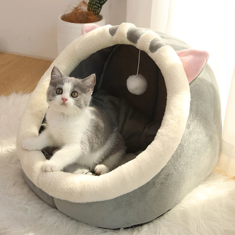 "Cozy Cat Bed & Lounger - Warm, Soft, Washable Basket for Cats and Small Dogs"