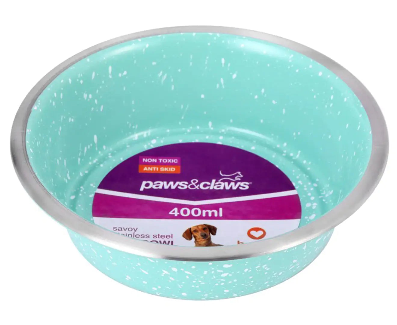 2 X Savoy 400Ml Stainless Steel Pet Bowl - Randomly Selected