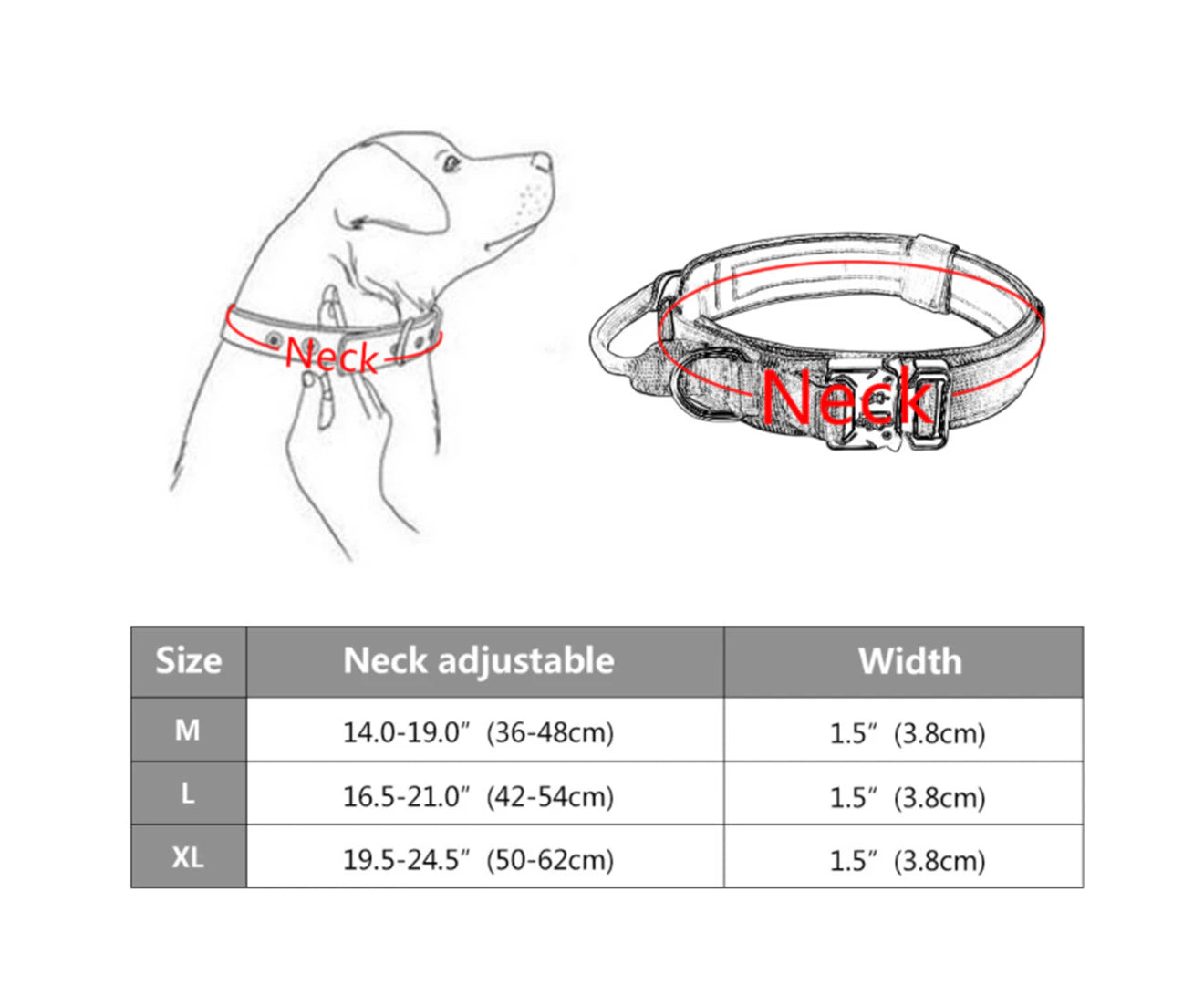 Premium Dog Collar with Handle, Adjustable Dog Collar Heavy Duty Quick-Release Buckle Dog Collar for Small or Medium to Extra Large Dogs Camo Green XL