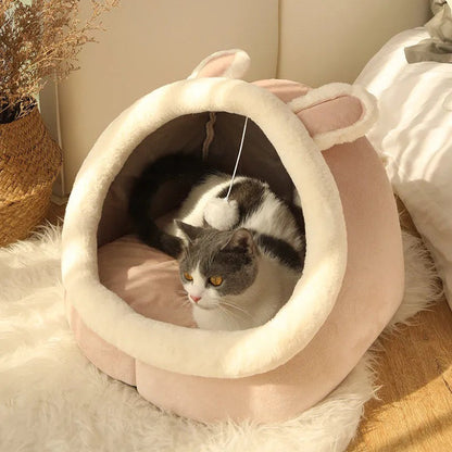 "Cozy Cat Bed & Lounger - Warm, Soft, Washable Basket for Cats and Small Dogs"